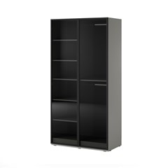 Glass Wardrobe - Grey