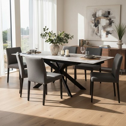 Extendable Ceramic Table 160-240 x 90 x 76 cm