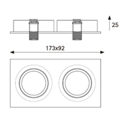 White Recessed Swivel Adjustable Light IP20