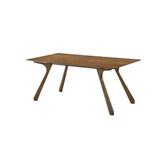 Walnut Table With Dining Chair – Grey & Walnut