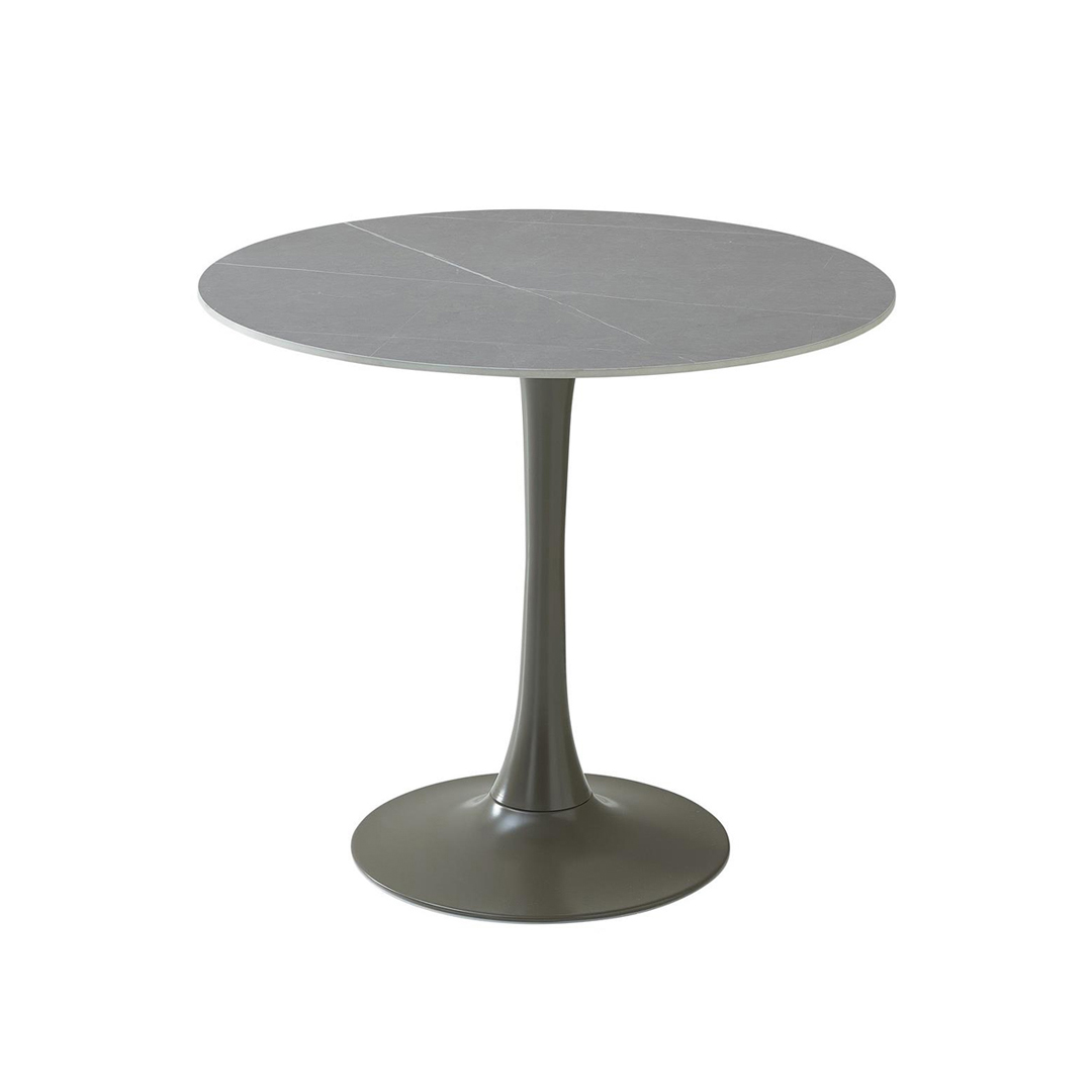 Round Dining Table Ceramic - Grey Anthracite
