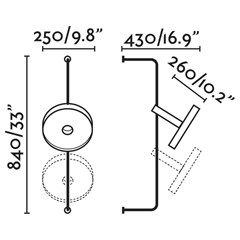 Whizz Wall Lamp 1Xe27 Gold Black