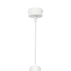Round White GU10 Pendant Light – 29 cm Body