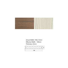 Exterior Decking – Teak & Sand White 14x2.3x220 cm (Box of 4)