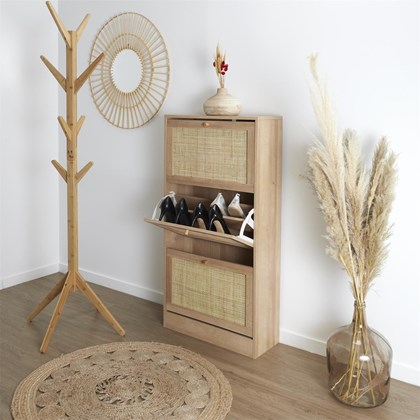 Shoe Cabinet 3 Doors – Brown