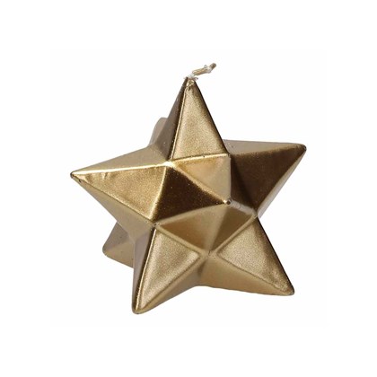 Gold Star Candle 11 Cm H Chic Gold Wax
