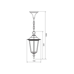 Maribor Suspended Lantern – Black