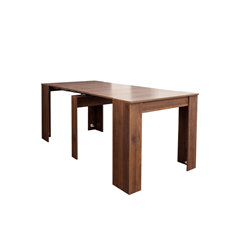 Extendable Dining Table Wood Grain Finish