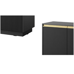 TV Cabinet Black 3Doors