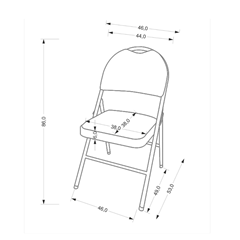 Metal Frame Chair Black Grey