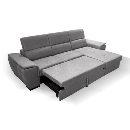 Sofa 3 Seater with Chaise Reversible Light Grey