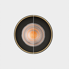 Lux Wall Lamp – Black & Gold