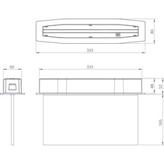 Suprema LED D-STD 3h AT IP54 NT-S Emergency Light - Black