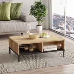 Rectangular Coffee Table - Wotan Oak & Black