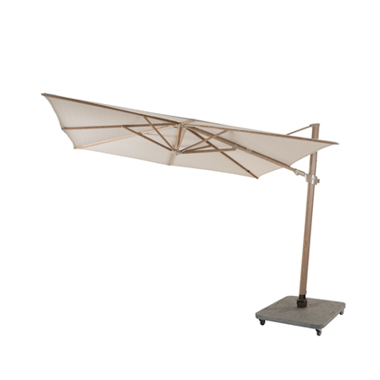 Premium Side Pole Umbrella 300x300cm – Woodlook/Sand