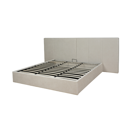 Upholstery Bed with Gaslift  180 x 200cm - Cream