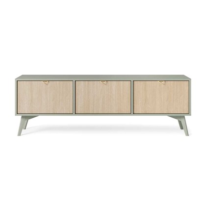 TV Unit 3 Doors - Herringbone Scandi & Eucalyptus
