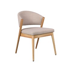 Dining Chair Beige Leg Natural Wood Finish