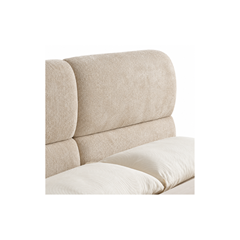 Upholstery Bed with Gaslift –  Beige 160x200