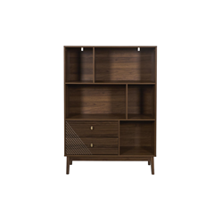 Bookcase Cabinet Marron Wood MDF