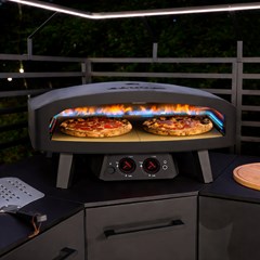 Gas Pizza Oven Black 24 Inch