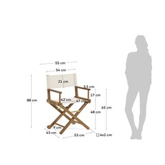 Outdoor Folding Chair in Beige