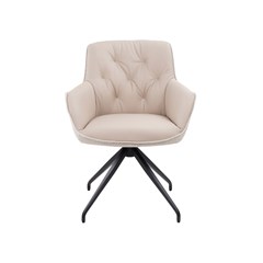 Swivel Dining Chair – Light Beige & Light Grey