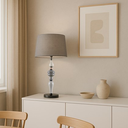 Table Lamp Ceramic Light Grey Pearl