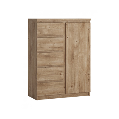 Sideboard 1Door 5 Shelves – Golden Ribbeck Oak