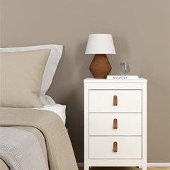 White Madrid Nightstand 3 drawers