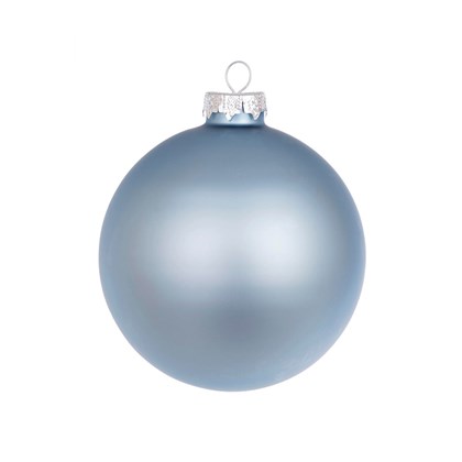 Matt Powder Blue Glass Ball 8cm