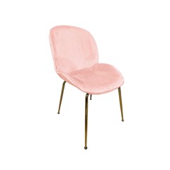 Velvet Cover All Seat Golden Metal Legs