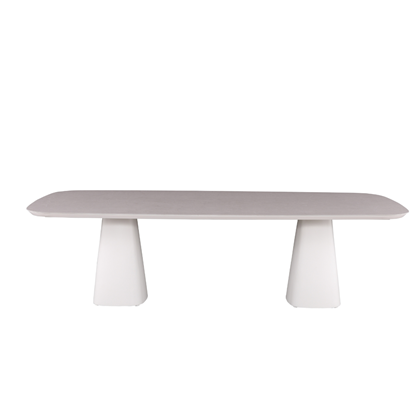 Dining Table 260x105x75cm - White & Light Grey