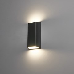 Plastic Wall Light Up & Down Black