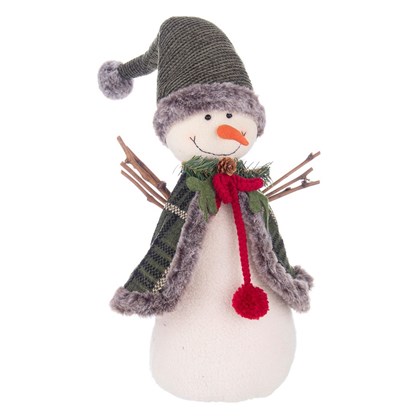 Jimmie Green Standing Snowman with Cloak