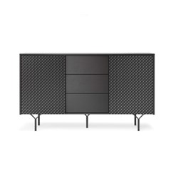 Sideboard 2 Doors 3 Drawers – Black
