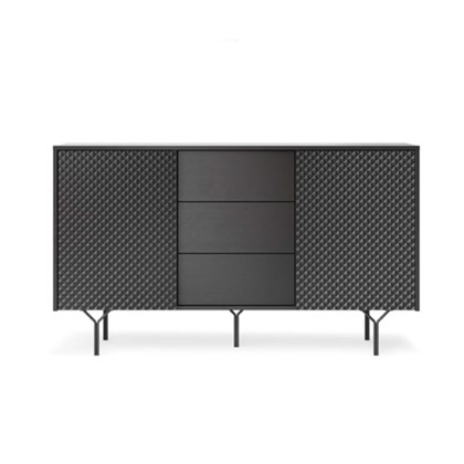 Sideboard 2 Doors 3 Drawers – Black