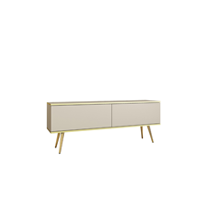 TV Unit with Gold Legs – Beige