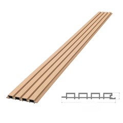 Exterior WPC Wall Panel - Maple Wood