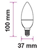 E14 4W Candle Filament Bulb-Clear 2700K