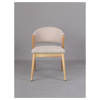 Dining Chair Beige Leg Natural Wood Finish