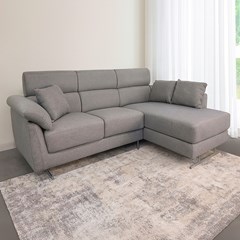 3-Seater Sofa Right Chaise Longue - Grey