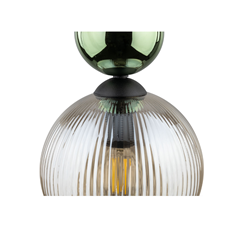 Sophia Hanging Lamp – Green & Cognac