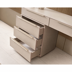 Bedroom Set 180x200cm - Cream & Dark Walnut