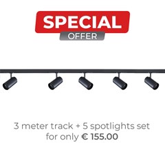 Complete Set of  3 Meter Track with 5 Spotlights