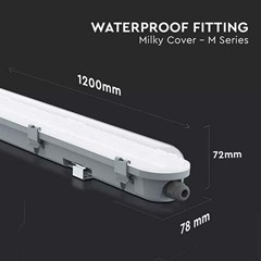 LED Tube Ceiling Light Samsung Chip Smd 36W 120LMW 120CM 4000K Waterproof