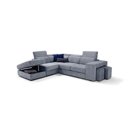 L-Shaped Sofa 2-Seater Corner Fabric Luna - P24