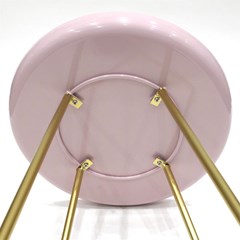 Side Table With Pink Round Tray