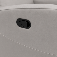 160 Wide-Angle Plush Padded Manual Recliner– Light Grey