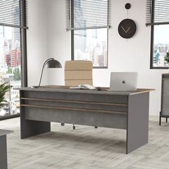 Office Desk Vista Concrete Black